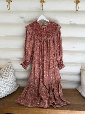 Doen Rosetta Dress Rust Prancing Fawn